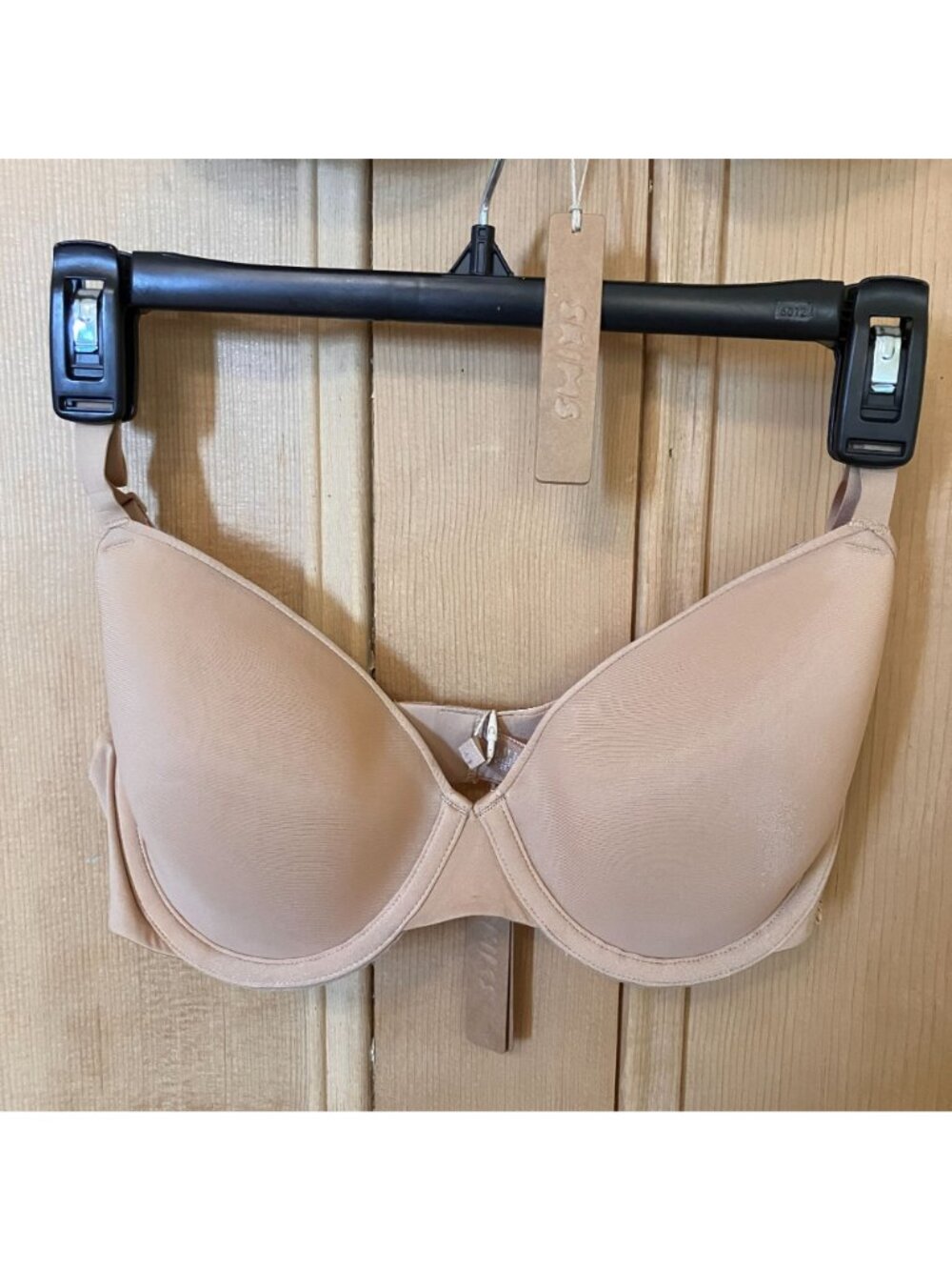 Skims Womens SET OF TWO (2) Fits Everybody Onyx Clay Bra 36C Black Beige SP NWT - Picture 4 of 12